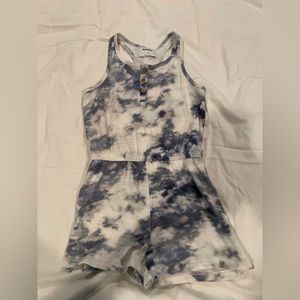 Racer back shorts jumpsuit